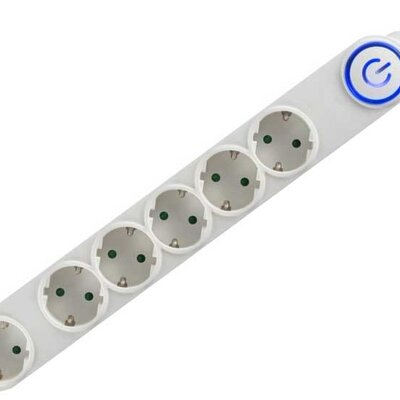 Produžni kabl sa 6 utičnica 1.5m 3.5kW NV06TK/WH