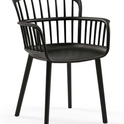 Baštenska stolica sa naslonima za ruke Tilia Eva Black