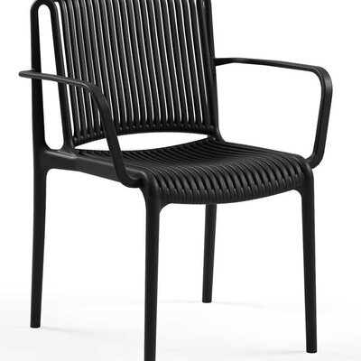 Baštenska stolica sa naslonima za ruke Tilia Nes Black
