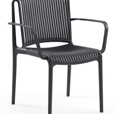 Baštenska stolica sa naslonima za ruke Tilia Nes Antracit