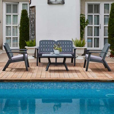 Tilia Garnitura za baštu ili terasu Silva Anthracite Charcoal