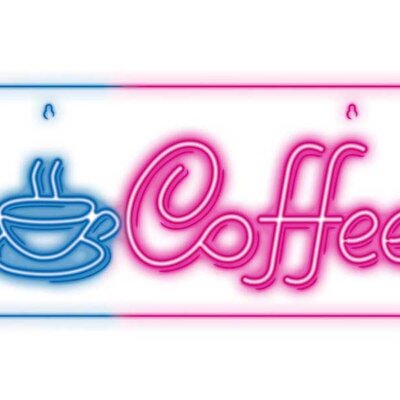 LED natpis sa neonskim efektom Coffee
