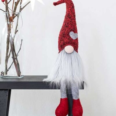 Novogodišnji vilenjak koji sedi V53cm