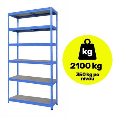 Metalna polica velike nosivosti 6x350kg 213x90x60cm