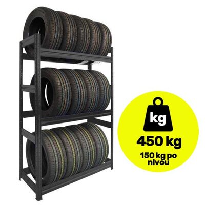 Metalna polica za gume 177x120x50cm