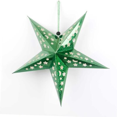 Zvezda 3D Viseći Ukras ili Abažur za Lampu 110 cm Green