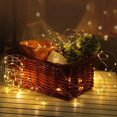 Dekorativne lampice na baterije 100 LED Toplo bele