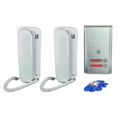 Žični interfon za dve stambene jedinice Sa RFID čitačem T834