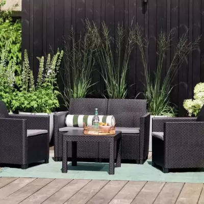 Garnitura za dvorište ili terasu Za 4 osobe Keter Marie 2 Graphitte