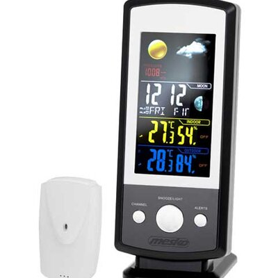 Kućna digitalna meteorološka stanica sa satom i alarmom Mesko 1177