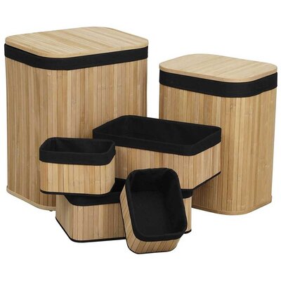 Komplet Od 6 Korpi Od Bambusa Za Veš, Igračke i ostale sitnice