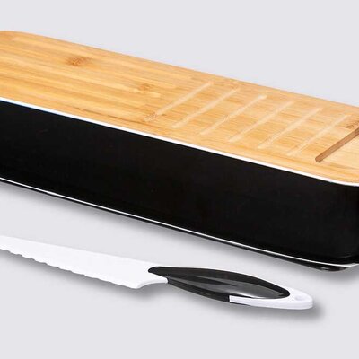 Kutija Za Hleb Sa Daskom za Sečenje - Poklon: Nož za hleb 5five Simply Smart