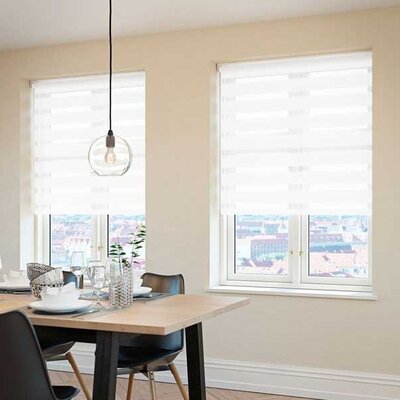 Rolo zavesa za balkonska ili vrata terase Zebra Bela 80x220cm