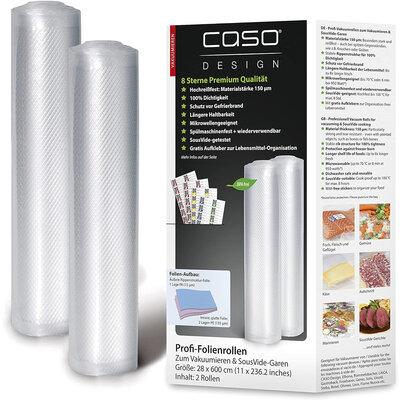 CASO kese za vakuumiranje u rolni 27.5x600cm 2 rolne