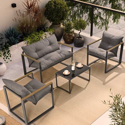 Garnitura Za 4 Osobe - Cymande Udobnost Dnevne Sobe u Dvorištu