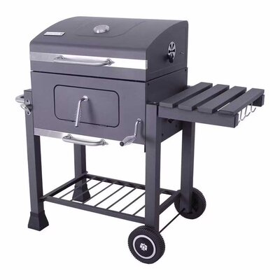 Roštilj Na Ćumur Sa Sklopivom Policom, Točkovima i Termometrom