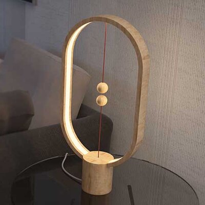 Stona LED lampa sa visećim magnetnim prekidačem Heng Balance Wood