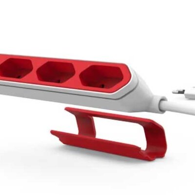 PowerBar produžni kabl sa nosačem i 4 C-utičnice 1.5m Red