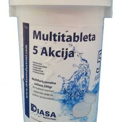 Multi tablete za tretman vode u bazenima 5u1 5kg