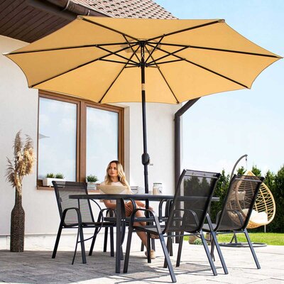 Natema Lounge 4 Stolice, Baštenski Sto i Suncobran Sa Mehanizmom