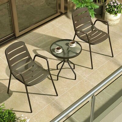 Garnitura za Terasu Fylliana 2 Seater Brown - 2 Stolice i Sto