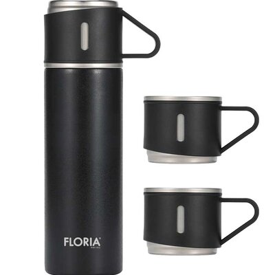 Termos sa tri šolje Crni Floria ZLN0743