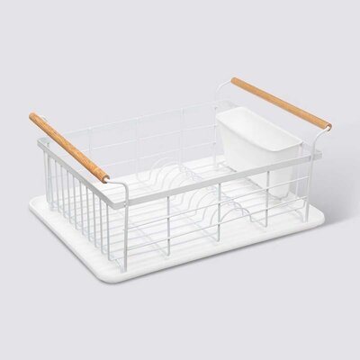 Metalni Oceđivač Za Posuđe Sa Podlogom i Drvenim Ručkama 5five Simple Smart