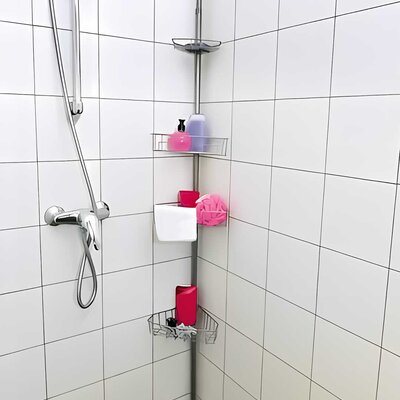 Teleskopski Nosač Sa 4 Police Za Kupatilo - Do 289 cm Visine Tendance 