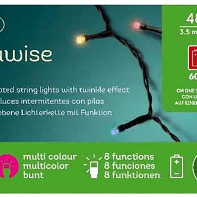 Lumineo Šarene LED lampice na baterije 48 LED 49.7126