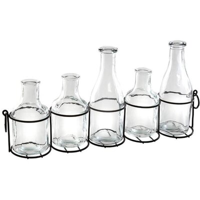 Atmosphera Flaša Vaza Set 5x1 Staklo - metal