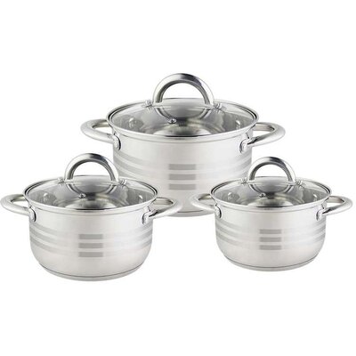 Floria Lonci za kuvanje sa poklopcima Komplet 3+3 ZLN4083