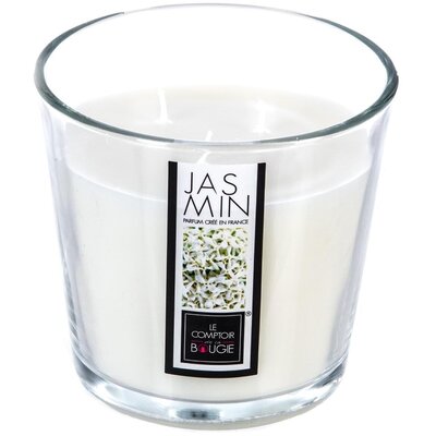 Atmosphera Sveca Jasmin 13,5x12,5 Cm Vosak/staklo/pamuk Bela