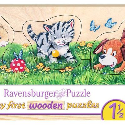 Moje prve drvene puzzle Ljubimci Ravensburger 03203