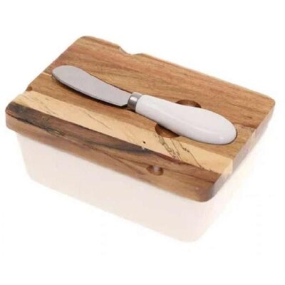 Kassel Porcelanska posuda za puter sa nožem za mazanje