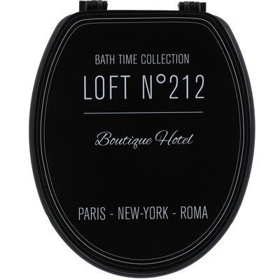 Tendance Wc Daska Sa Plasticnim Okovima 37,5x46 Neo Retro Crna