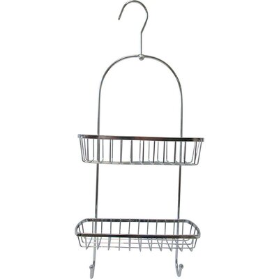 Tendance Viseća Dvostruka Polica Za Tuš Kabinu 22.5x10x55 cm Metal Hrom