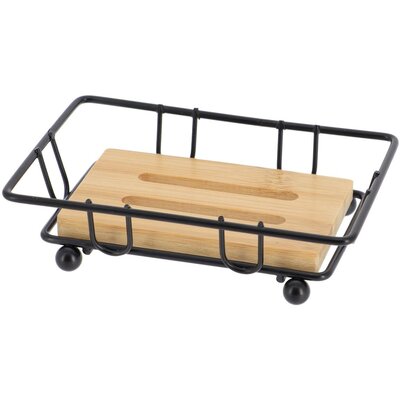 Tendance Držač Sapuna 3,2x12,5x8,5 Cm Bambus Mat Crna