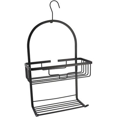 Tendance Žičana Polica Sa 2 Nivoa Sa Kukom 49x28x12,5 Crna