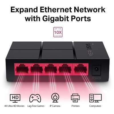Mercusys Switch 10/100/1000 5-port MS105G