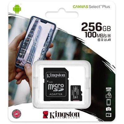 Kingston microSDXC kartica 256GB+SD adapter SDCS2/256GB