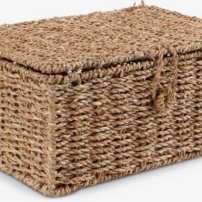 Pletena kutija od morske trave sa poklopcem 32x20x14cm