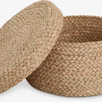 Pletena kutija sa poklopcem Od morske trave 29x15cm