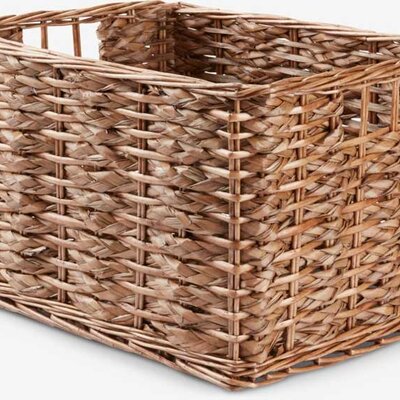 Pletena korpa od rogoza i vrbe 39x34x25cm Natur