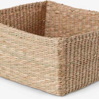 Pletena korpa od morske trave 28x28x13cm Natur