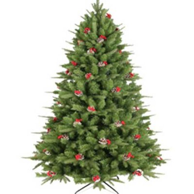 Novogodišnja jelka sa šišarkama i bobicama 180cm 240203