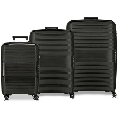 Komplet proširivih kofera od polipropilena 55cm-68cm-78cm Movom Inari black 53294