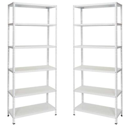 Dve metalne police sa po 6 nivoa Nosivost 80kg po nivou