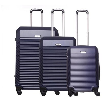 Komplet ABS kofera mali, srednji i veliki Capri navy blue Enova 524240