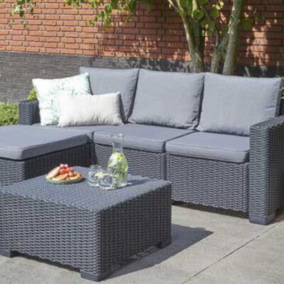 Baštenska garnitura California 3 seater Modular Graphitte