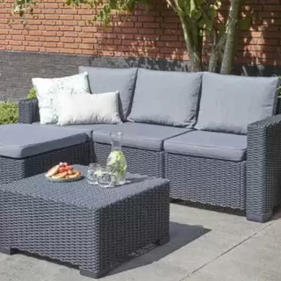 Baštenska garnitura California 3 seater Modular Graphitte